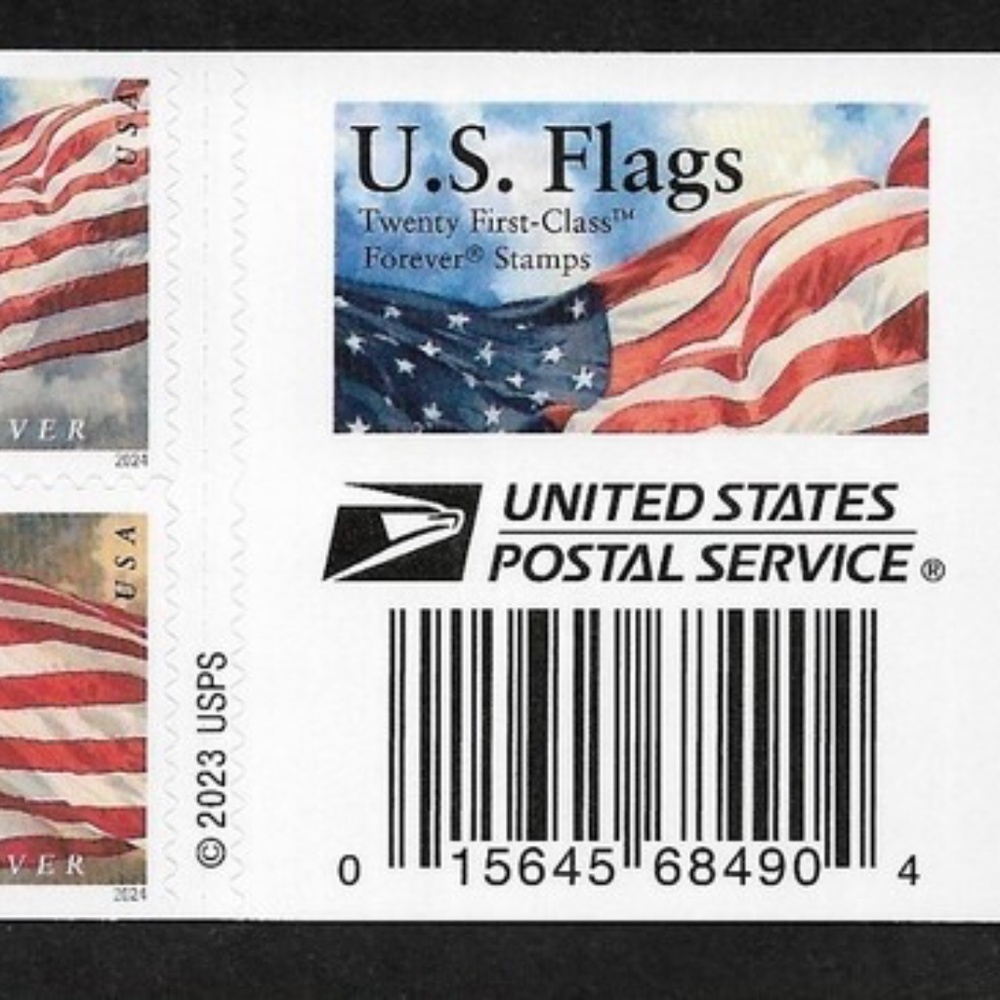 US Flag (forever) 2023 Issue-MNH Booklet Pane of 20 (4 Designs)   205430586518